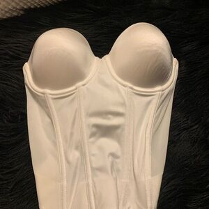 Elegant White Corset Bustier